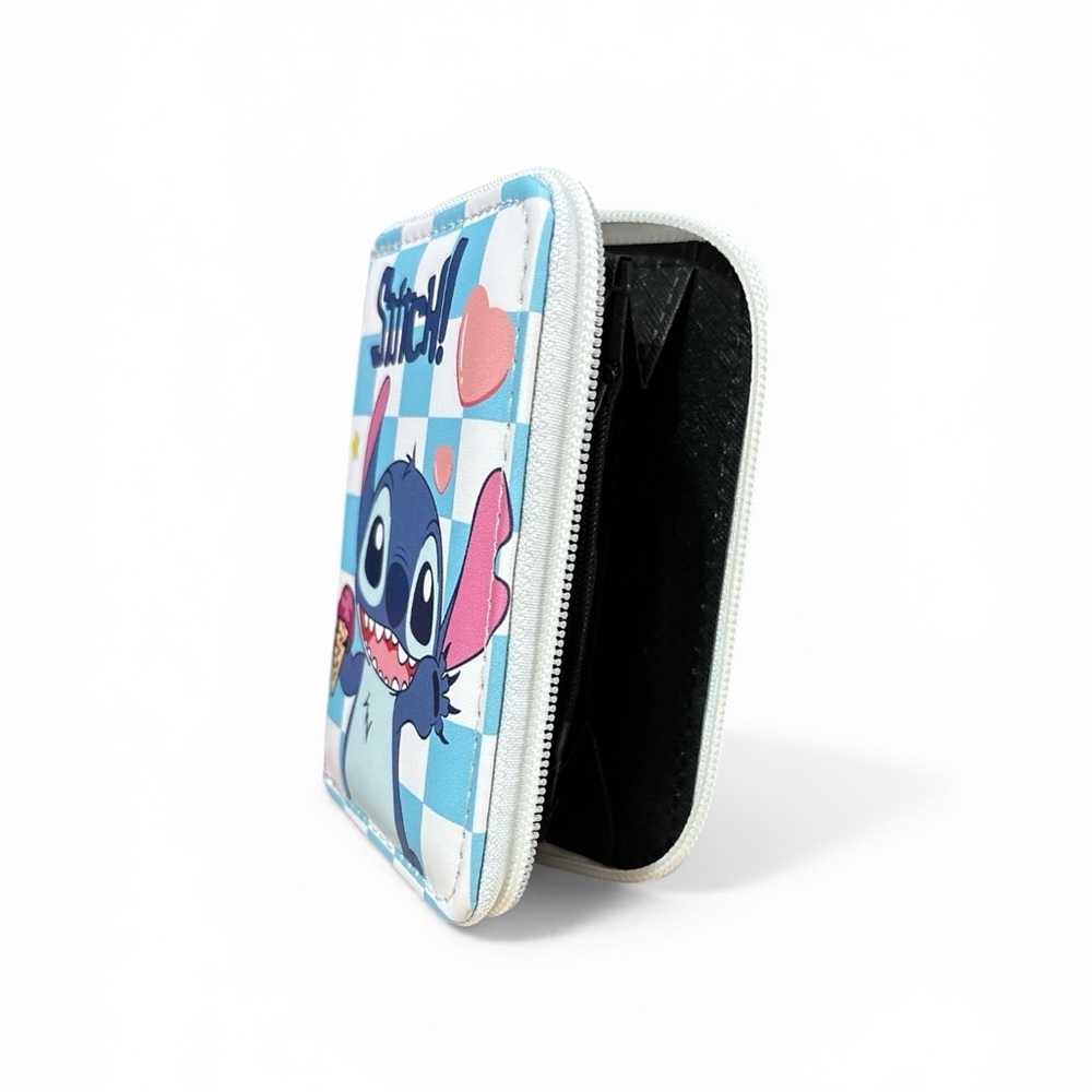 Stitch! Zip Wallet with Ice Cream Graphic - Blue, Pink, White - Picture 2 of 2